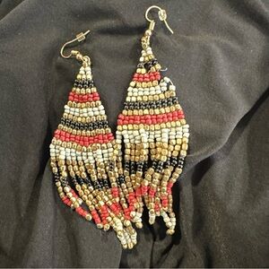 Venessa Arizaga Beaded Long‎ Earrings